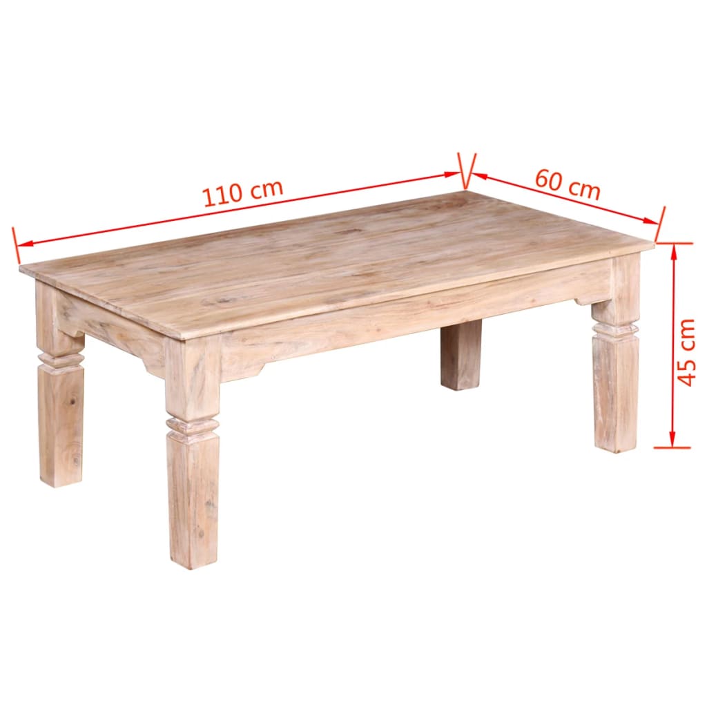 Coffee Table Acacia Wood 110X60X45 Cm