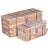 Two Piece Storage Chest Set Acacia Wood