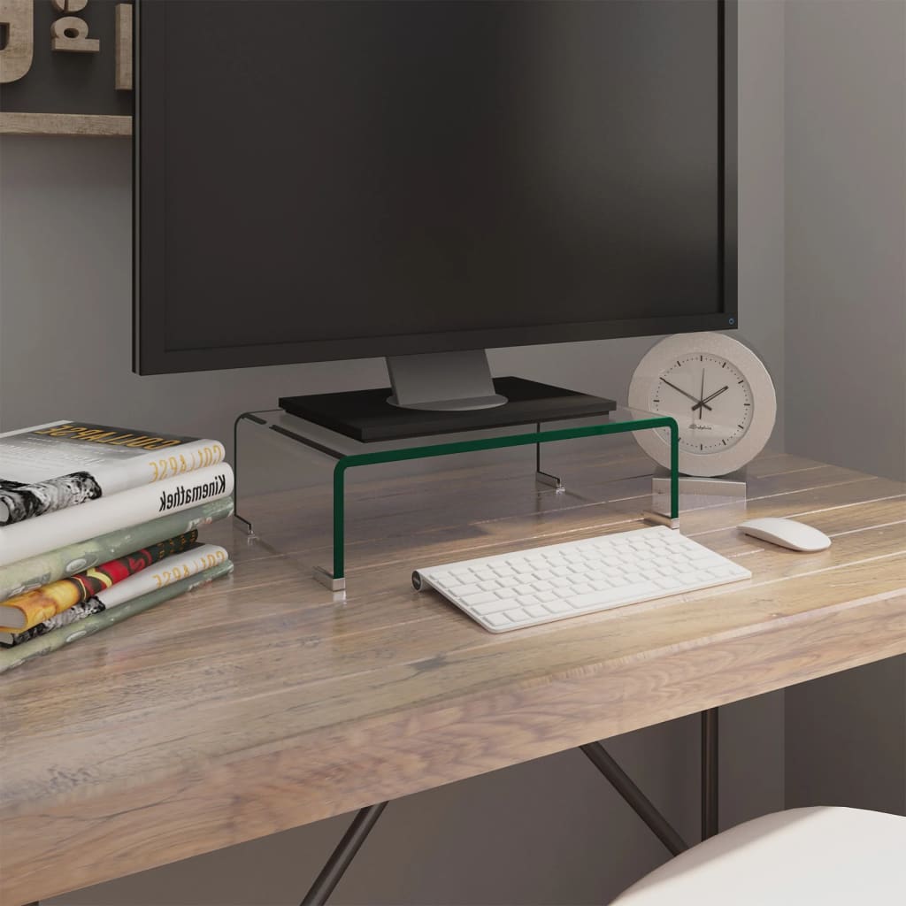 Tv Stand/Monitor Riser Glass Clear