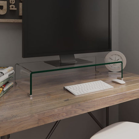 Tv Stand/Monitor Riser Glass Clear