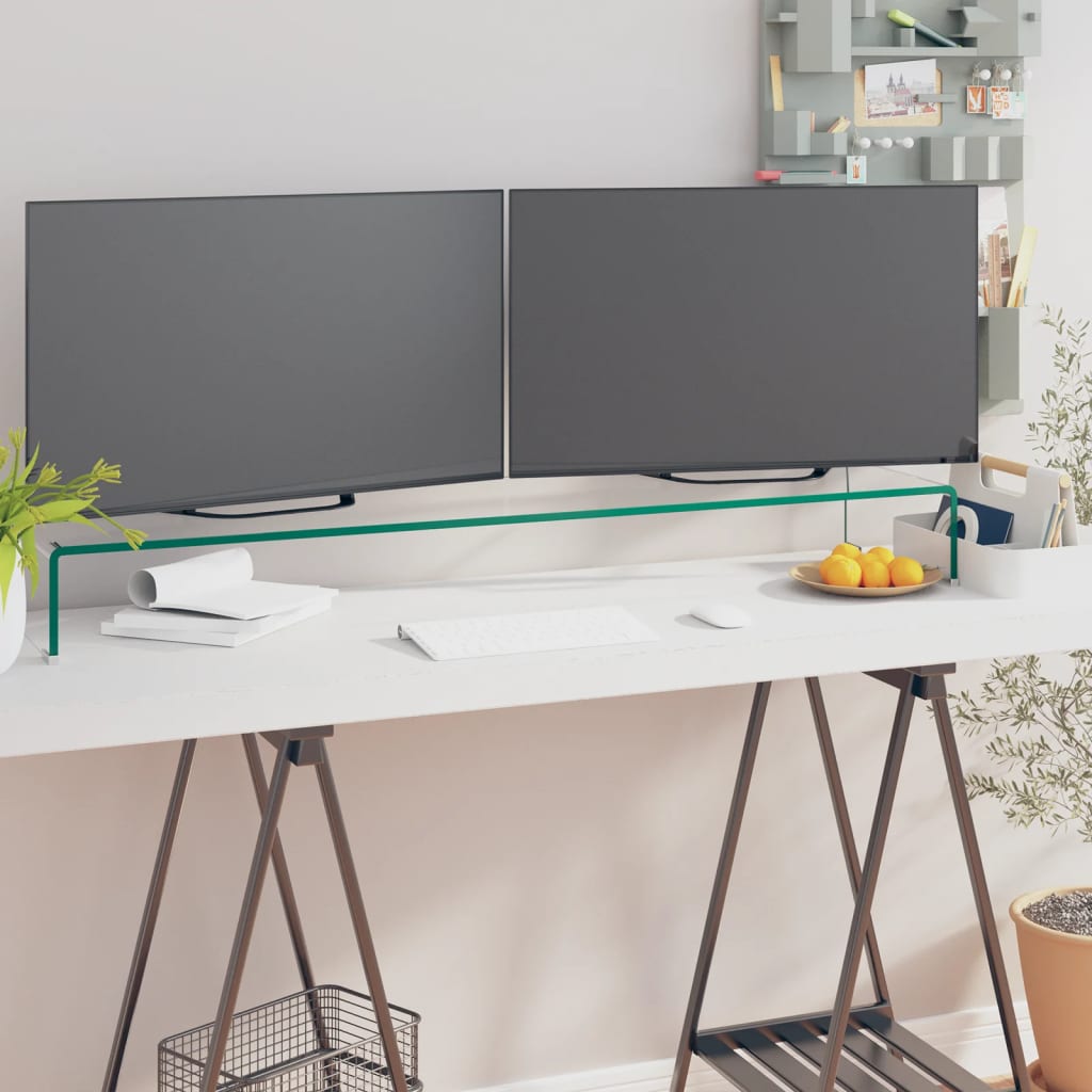 Tv Stand/Monitor Riser Glass Clear