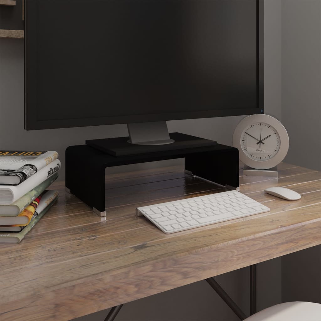 Tv Stand/Monitor Riser Glass Clear