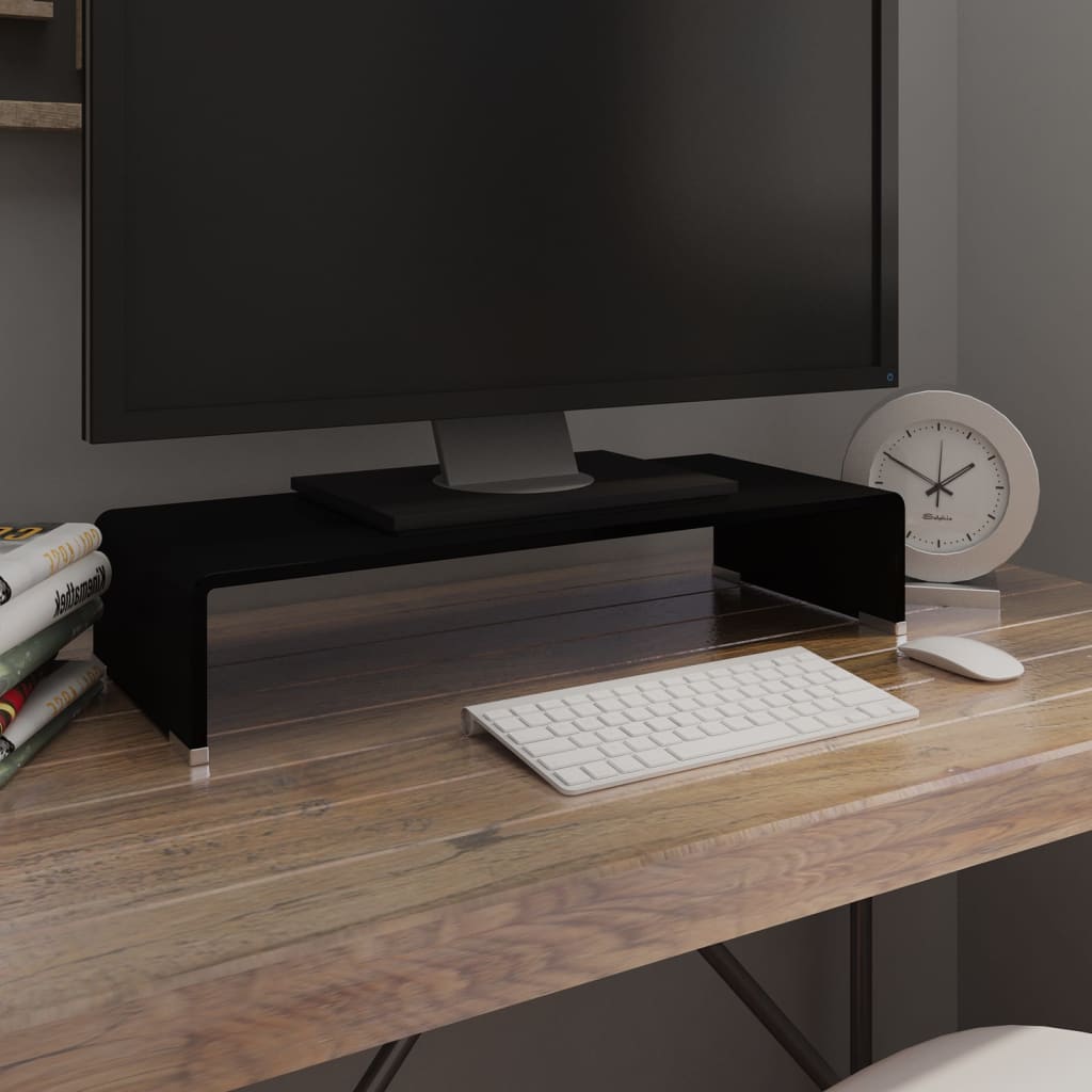 Tv Stand/Monitor Riser Glass Clear