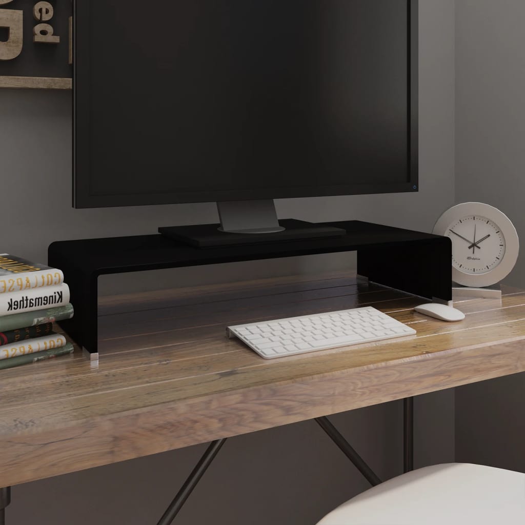 Tv Stand/Monitor Riser Glass Clear