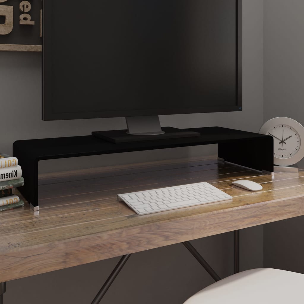 Tv Stand/Monitor Riser Glass Clear