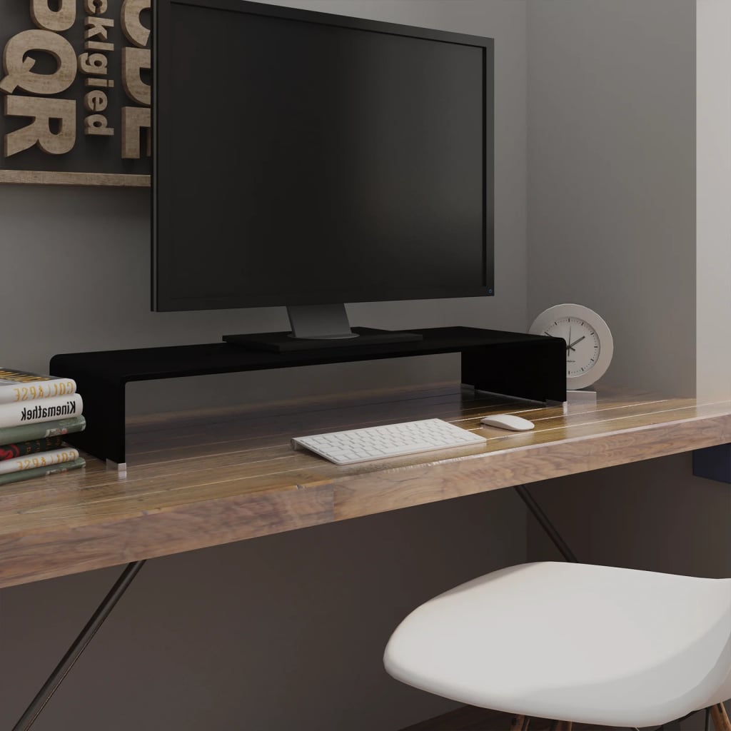 Tv Stand/Monitor Riser Glass Clear