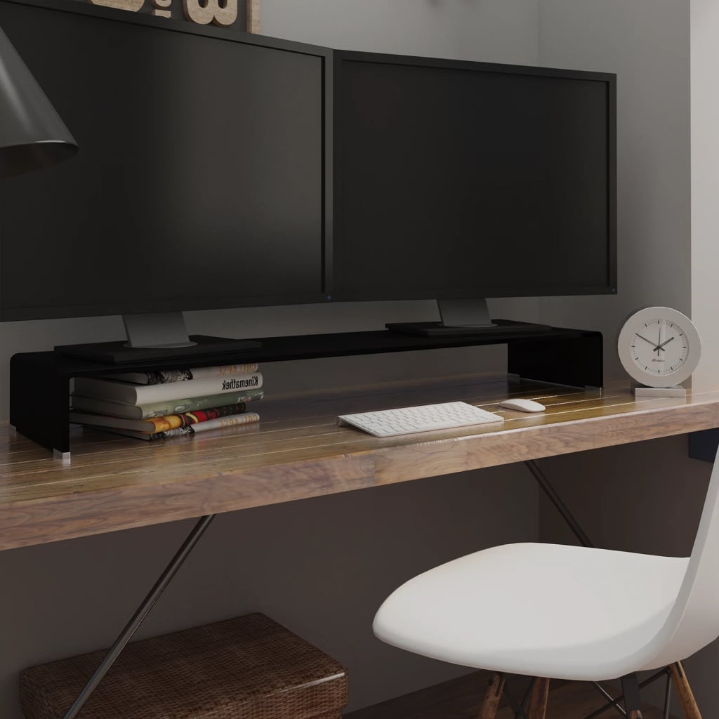 Tv Stand/Monitor Riser Glass Clear
