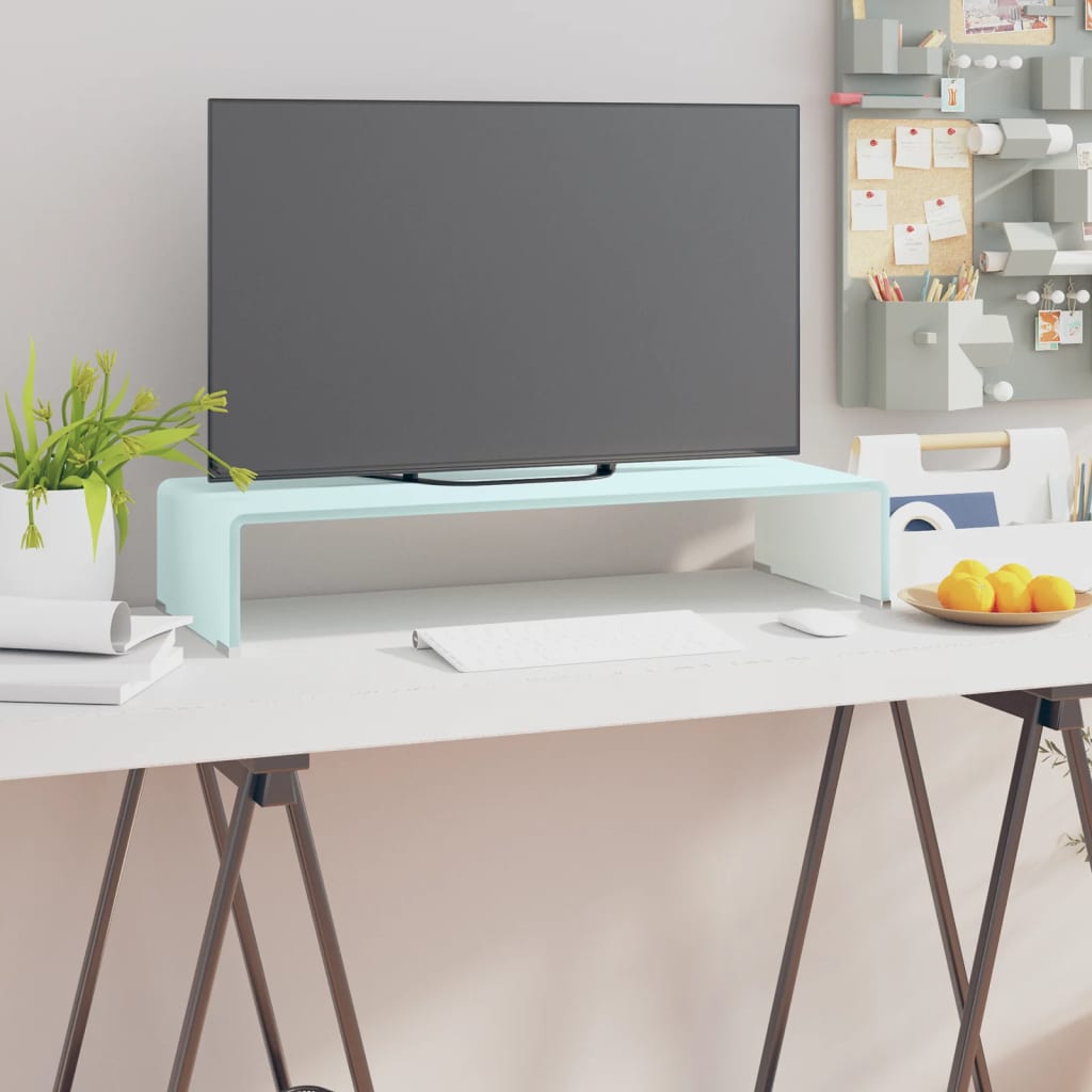 Tv Stand/Monitor Riser Glass Clear