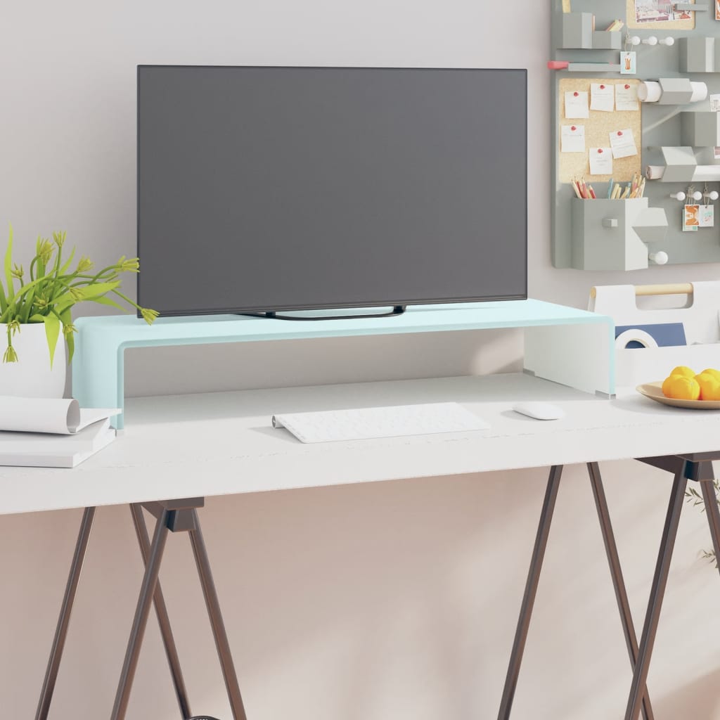 Tv Stand/Monitor Riser Glass Clear