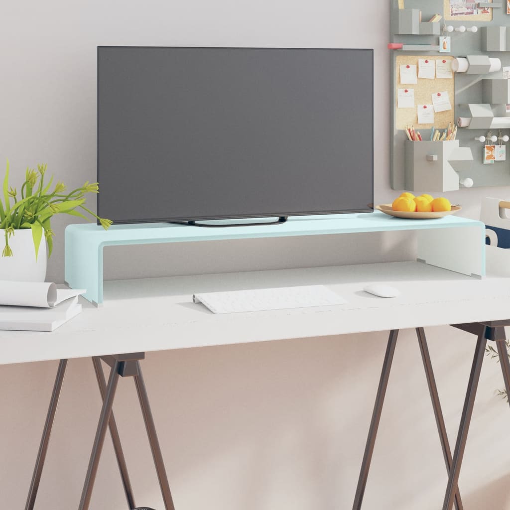 Tv Stand/Monitor Riser Glass Clear