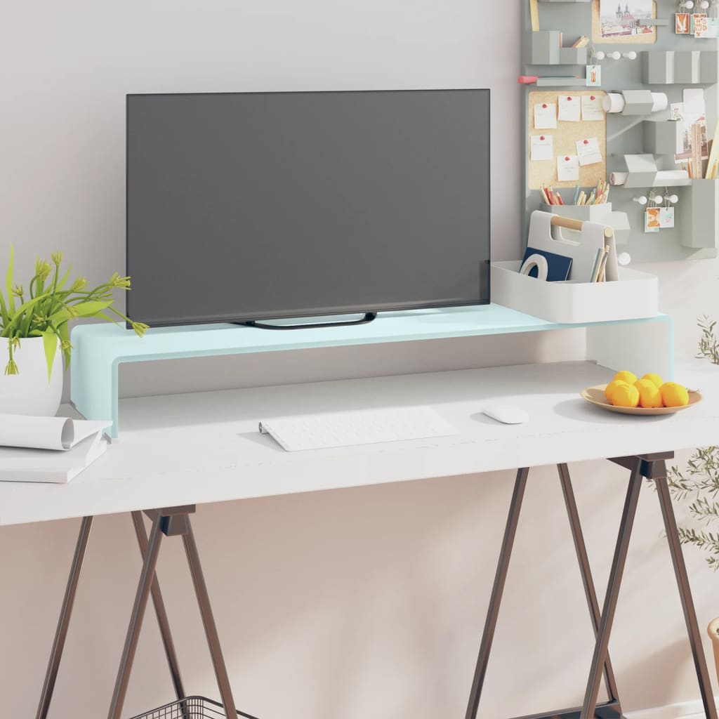 Tv Stand/Monitor Riser Glass Clear