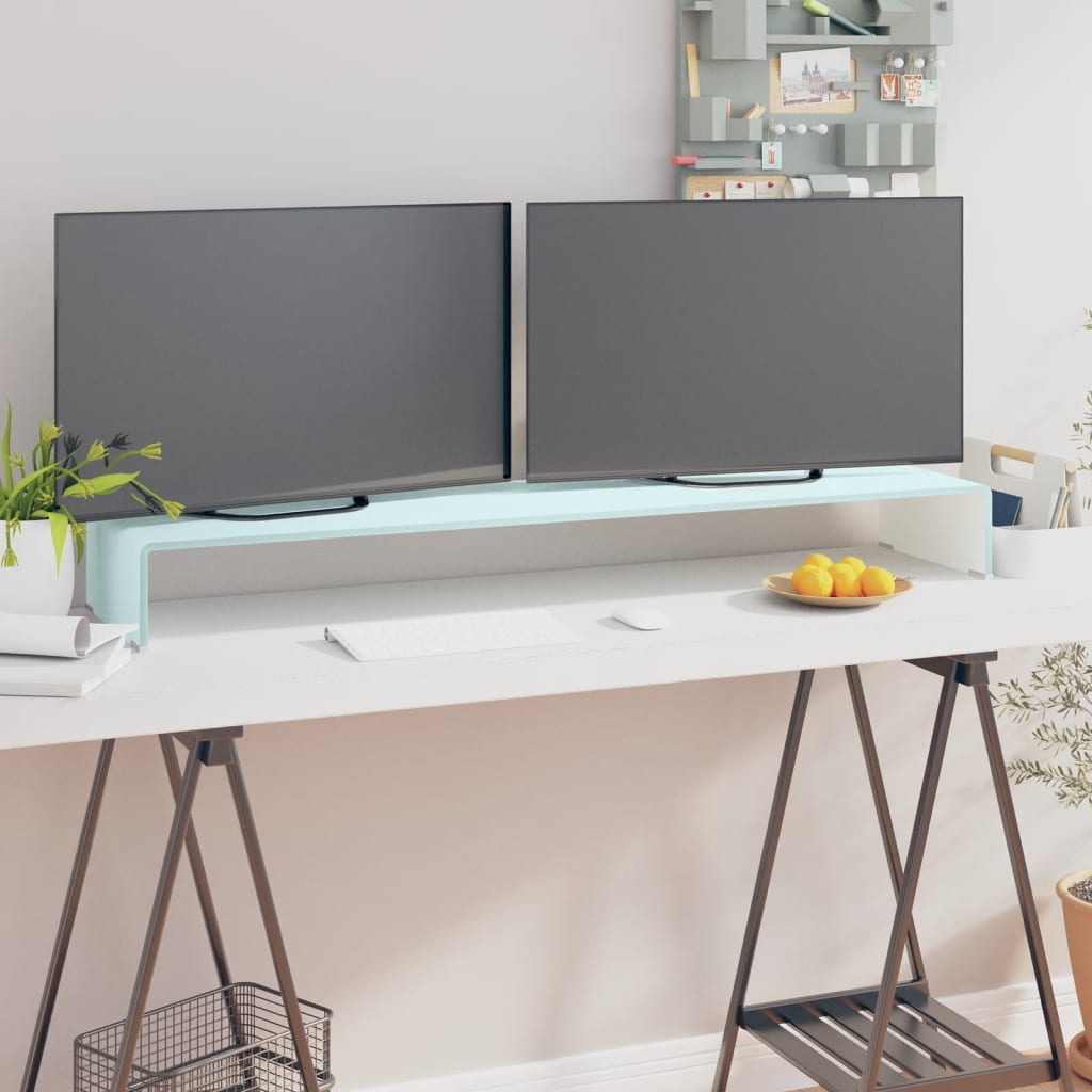 Tv Stand/Monitor Riser Glass Clear