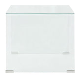 Coffee Table Tempered Glass 49.5X50X45 Cm Clear