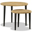 Coffee Table Set 2 Pieces Chindi Weave Details