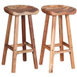 Bar Stools 2 Pcs Solid Acacia Wood