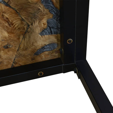 Coffee Table Teak Resin 110X60X40 Cm And Brown