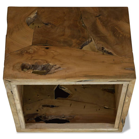 Coffee Table 50X50X35 Cm Genuine Teak Brown