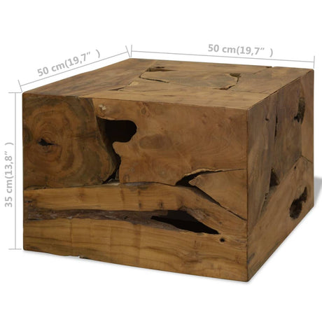 Coffee Table 50X50X35 Cm Genuine Teak Brown