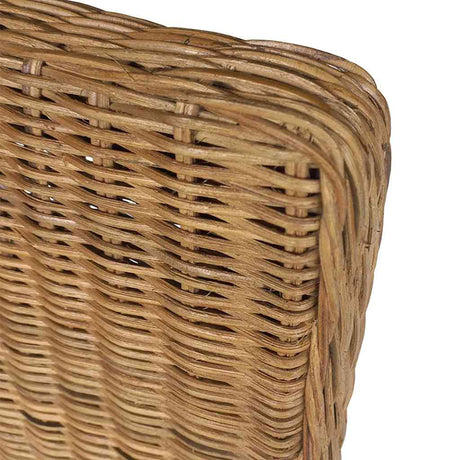 Dining Chairs 4 Pcs Brown Natural Rattan