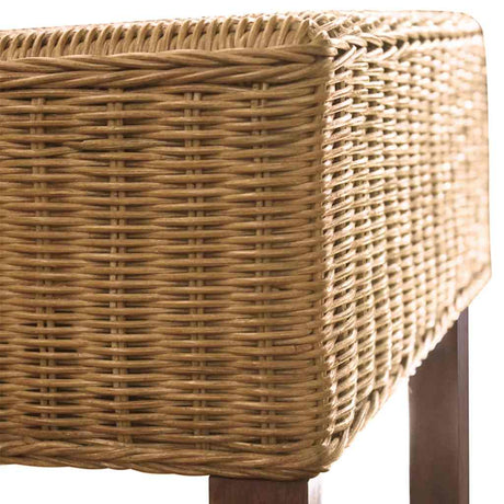 Dining Chairs 4 Pcs Brown Natural Rattan