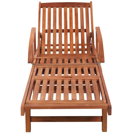 Sun Loungers 2 Pcs With Table Solid Acacia Wood