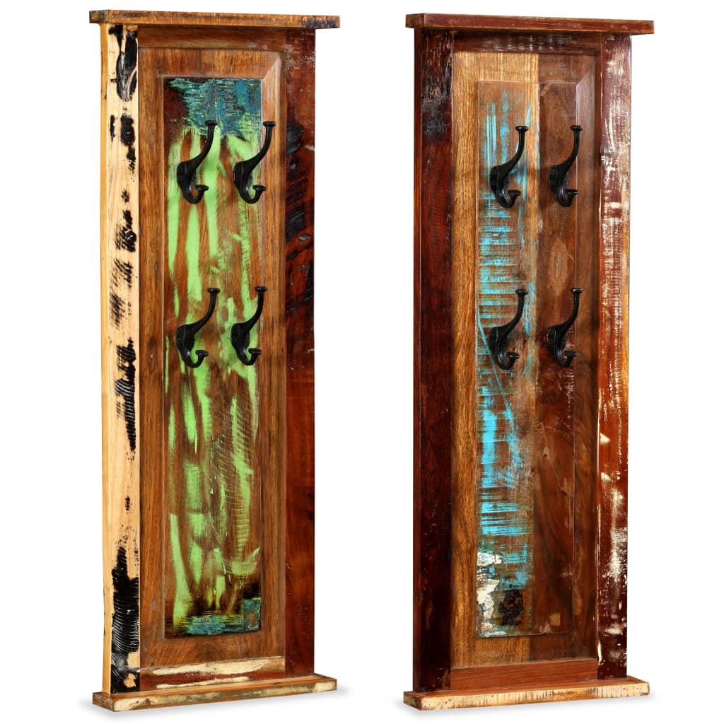 Coat Racks 2 Pcs Solid Wood Acacia 38X100 Cm
