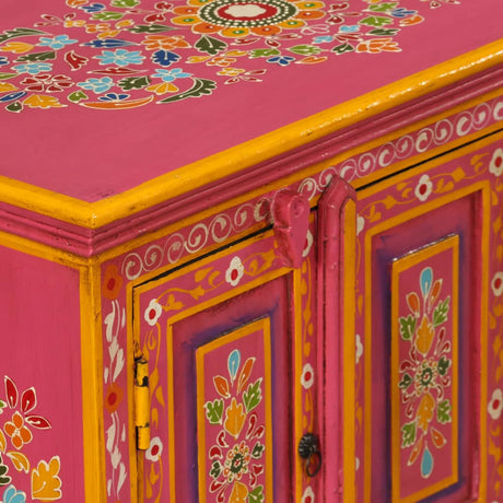 Tv Cabinet Solid Mango Wood Hand Painted