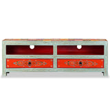 Tv Cabinet Solid Mango Wood Hand Painted