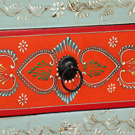 Tv Cabinet Solid Mango Wood Hand Painted