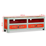 Tv Cabinet Solid Mango Wood Hand Painted