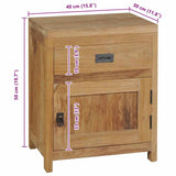 Bedside Cabinet Solid Teak 40X30X50 Cm