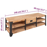 Three Piece Living Room Furniture Set Solid Acacia Wood