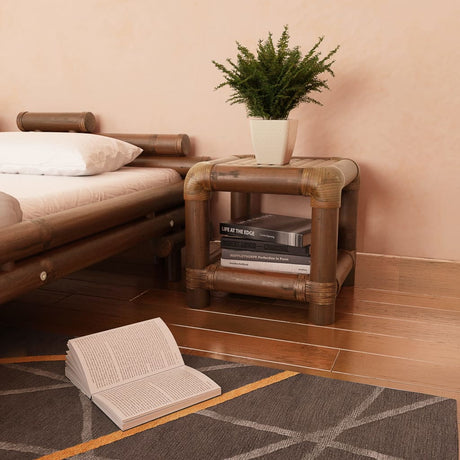 Bedside Table 40X40X40 Cm Bamboo