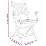 9 Piece Folding Outdoor Dining Set Solid Acacia Wood