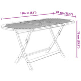 9 Piece Folding Outdoor Dining Set Solid Acacia Wood