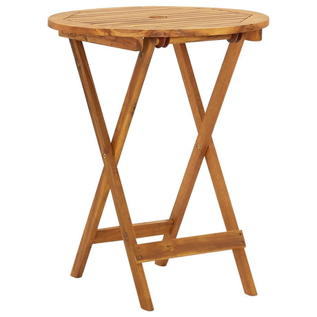 3 Piece Folding Bistro Set Solid Acacia Wood 60 Cm