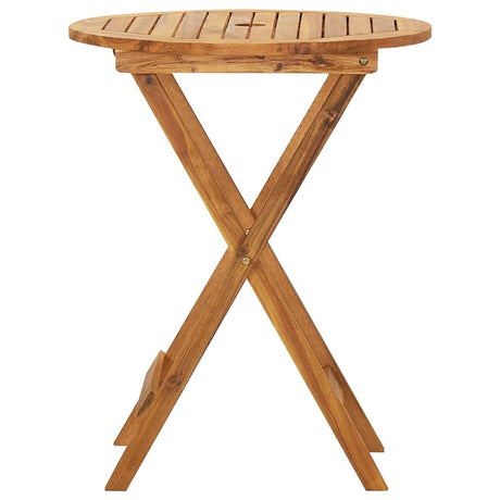 3 Piece Folding Bistro Set Solid Acacia Wood 60 Cm