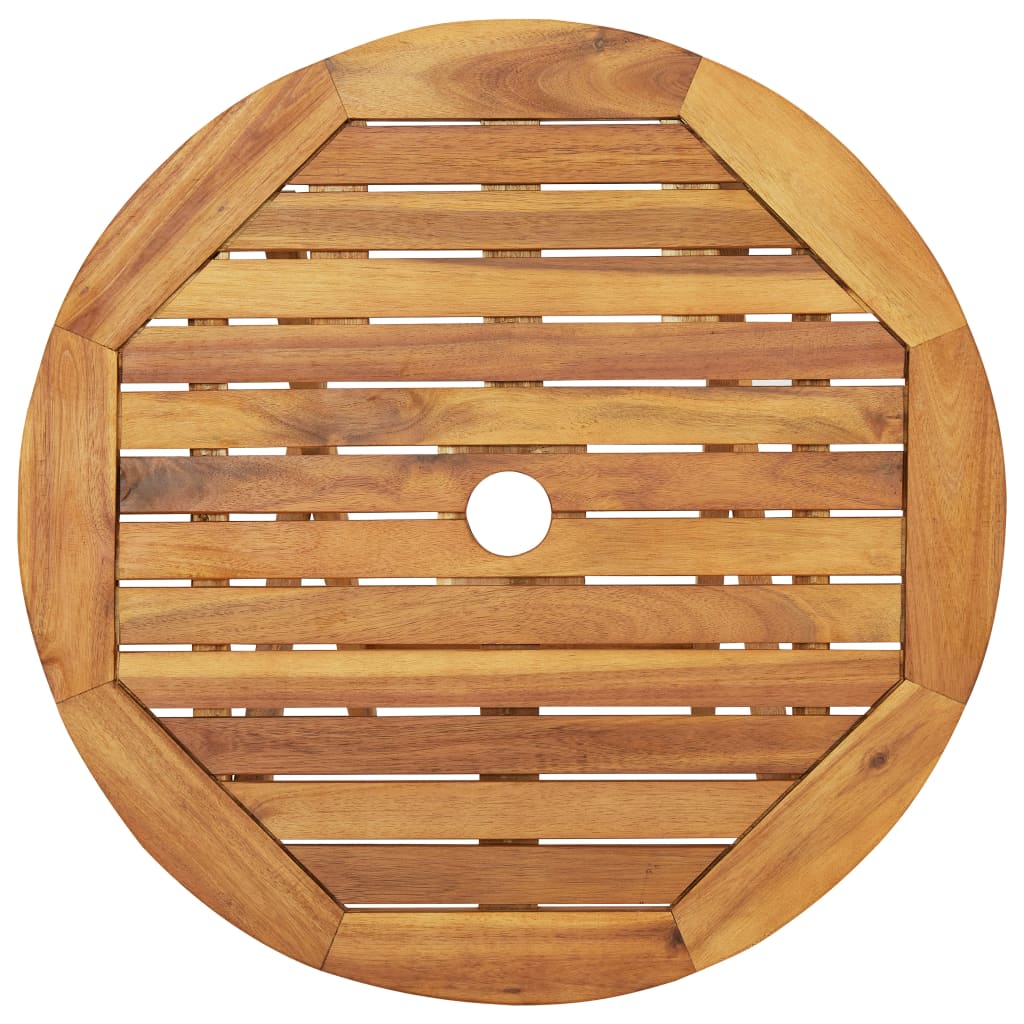 3 Piece Folding Bistro Set Solid Acacia Wood 60 Cm
