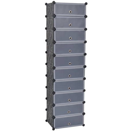 Interlocking Shoe Organiser With 10 Compartments