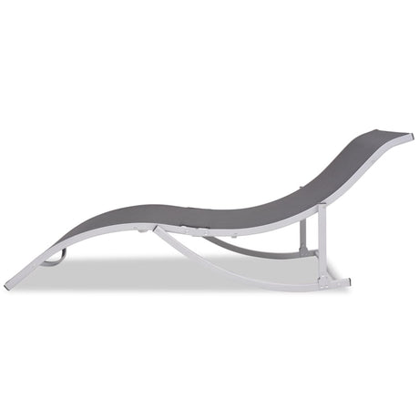 Folding Sun Loungers 2 Pcs Aluminium And Textilene