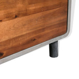 Nightstand Concrete Solid Acacia Wood 40X30X50 Cm