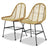 Dining Chairs 4 Pcs Natural Rattan