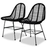 Dining Chairs 4 Pcs Natural Rattan