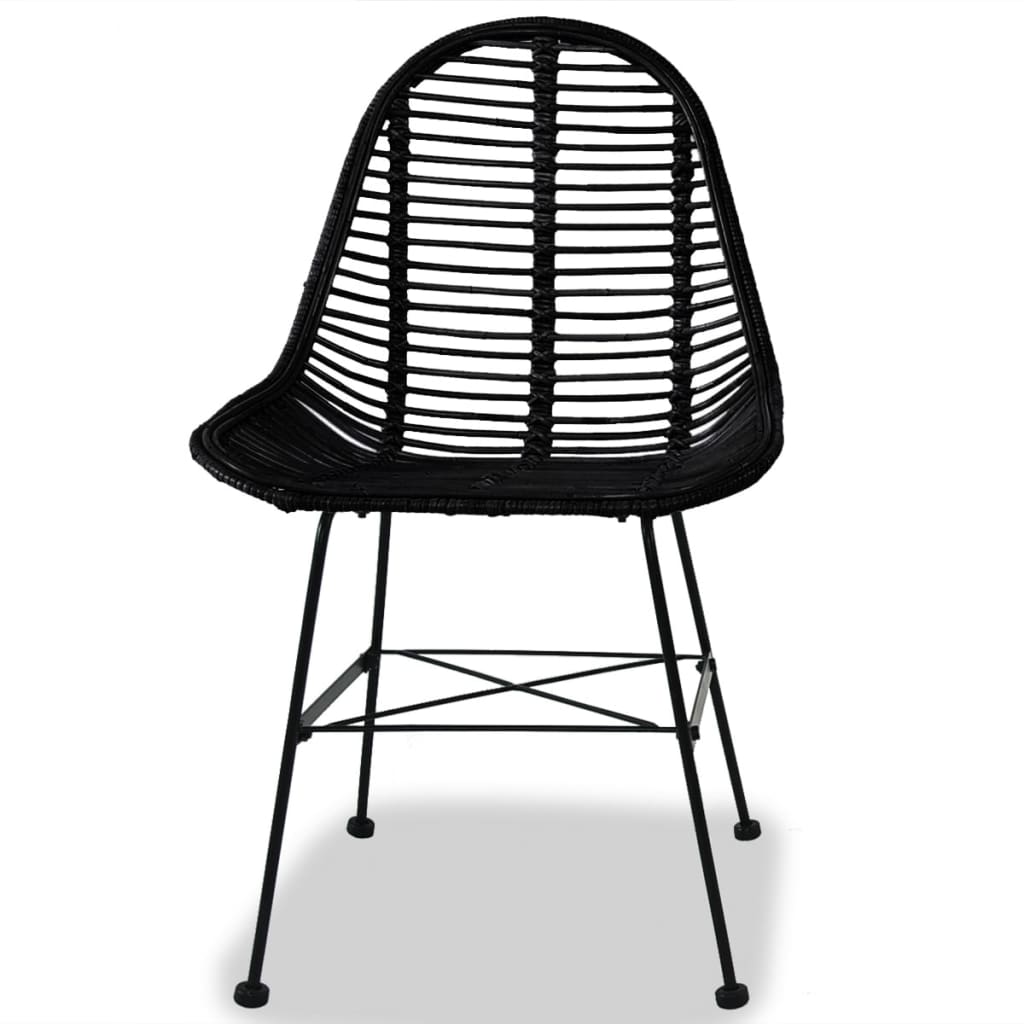 Dining Chairs 4 Pcs Natural Rattan