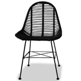 Dining Chairs 4 Pcs Natural Rattan