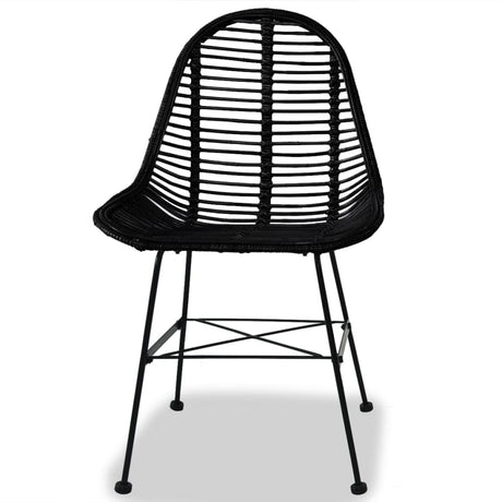 Dining Chairs 4 Pcs Natural Rattan