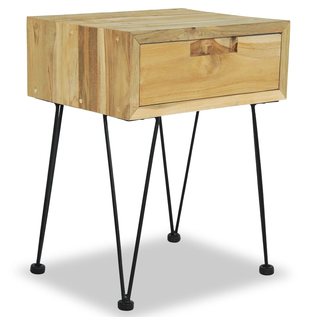 Bedside Cabinet 40X30X50 Cm Solid Teak