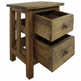 Nightstand Solid Mahogany Wood 40X30X51 Cm