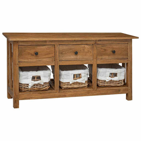 Sideboard Solid Mahogany Wood 100X30X50 Cm