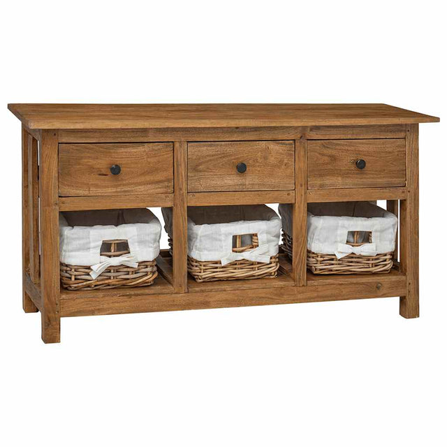 Sideboard Solid Mahogany Wood 100X30X50 Cm
